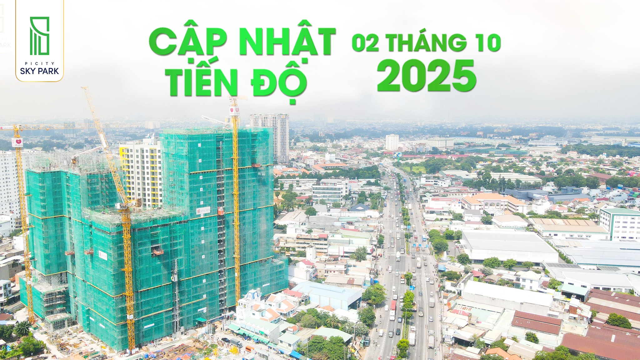 Cập nhật tiến độ dự án Picity Sky Park Tháng 10-2025